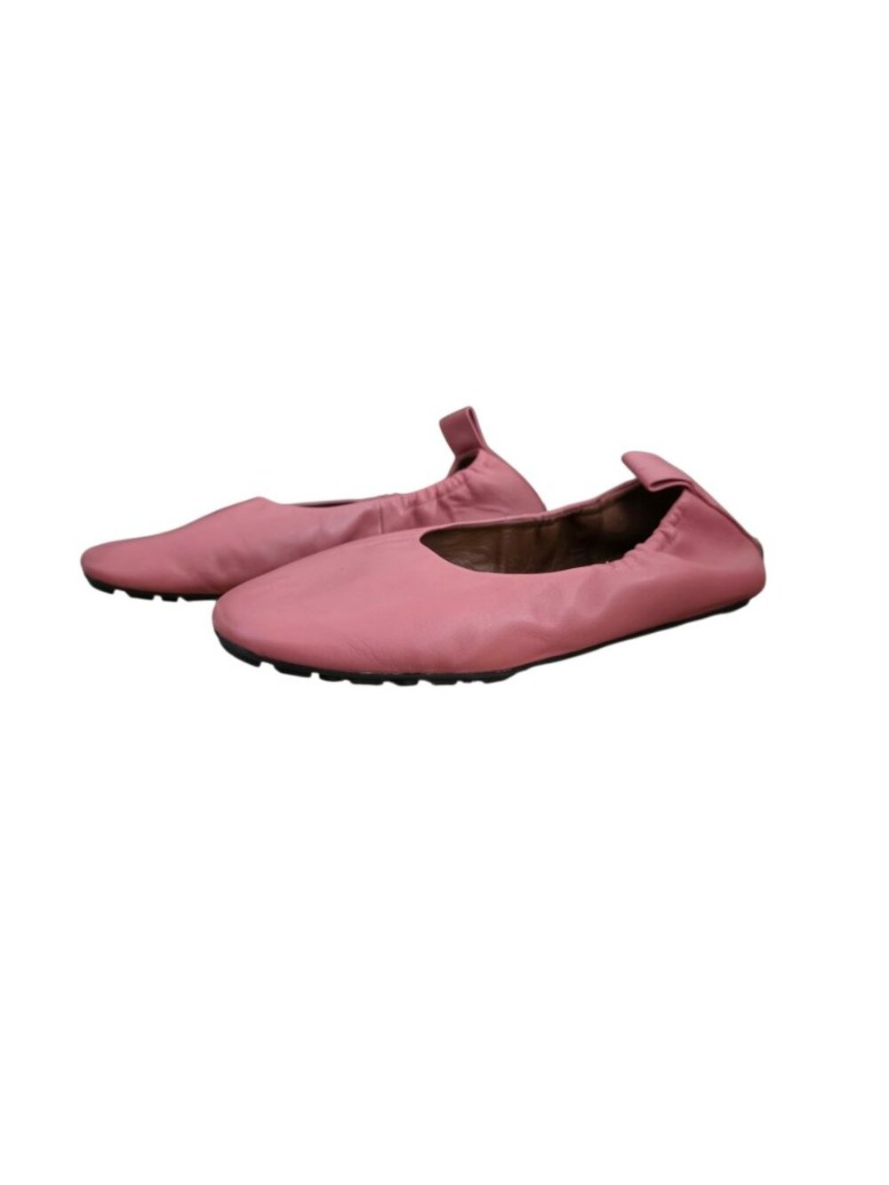 Aquatalia Quortney Waterproof Pull Tab Leather Ballet Flats Pink 8 EUC